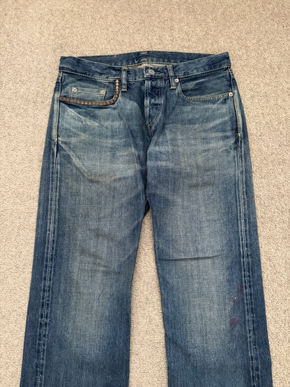 Hysteric Glamour Distressed Studded Painted Denim Jeans