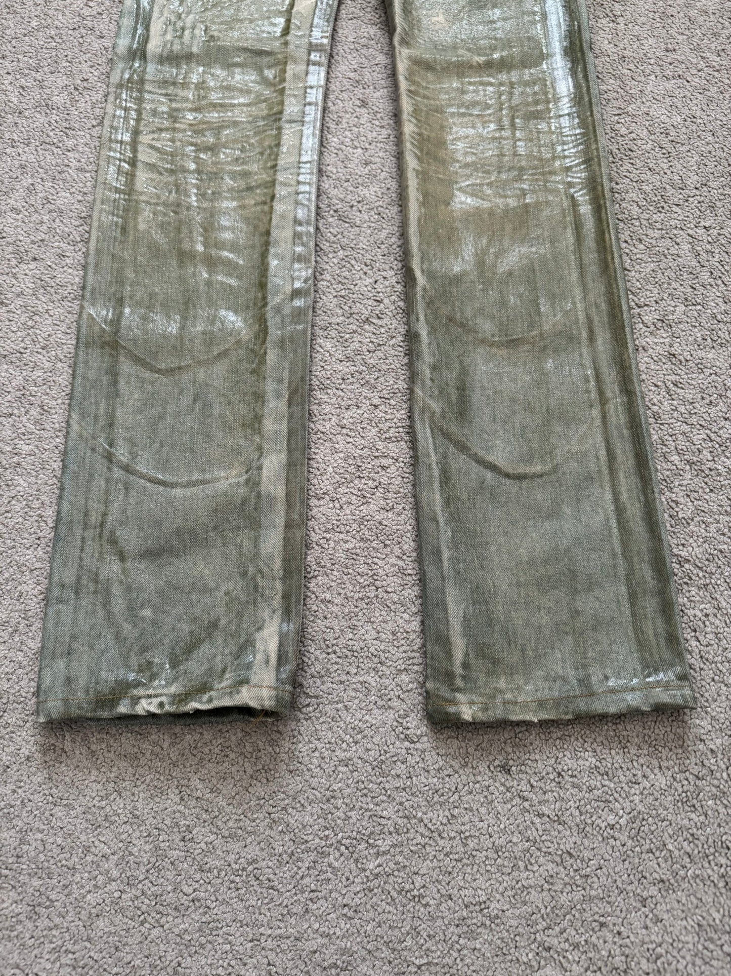SS04 Dior Homme by Hedi Slimane “Bleu Claire” Waxed Denim Jeans