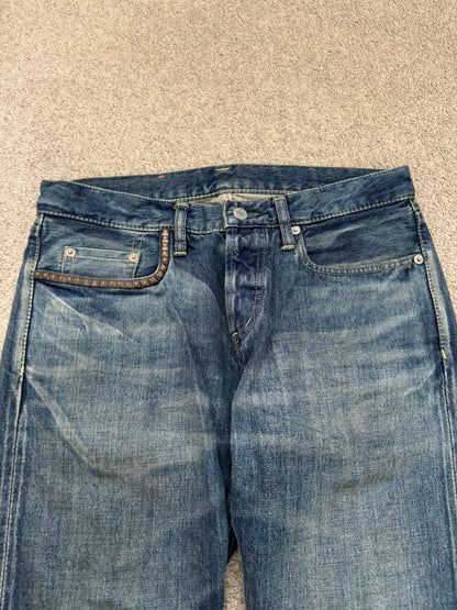Hysteric Glamour Distressed Studded Painted Denim Jeans