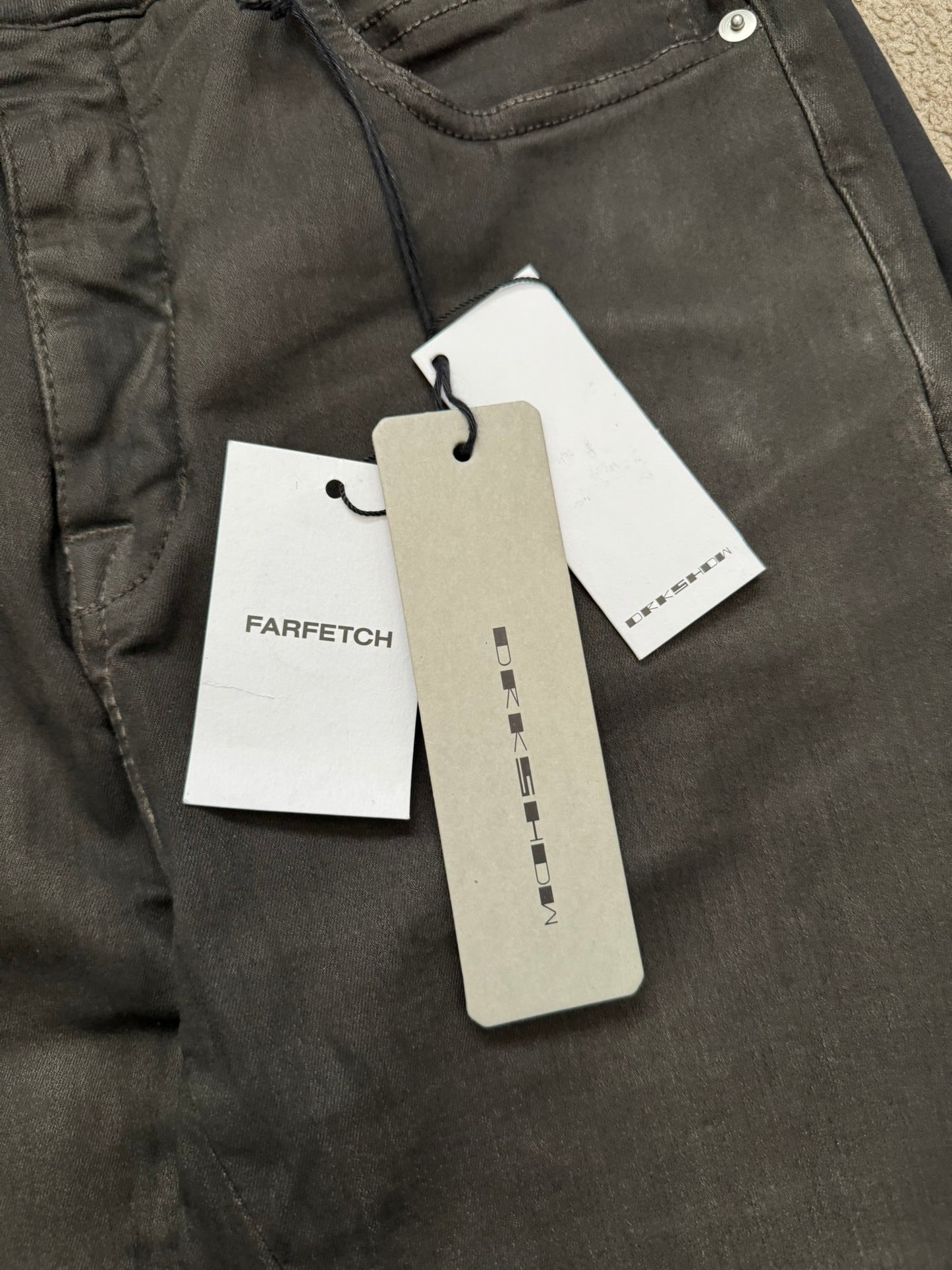 FW23 Rick Owens DRKSHDW Pearl Degrade Detroit Cut Denim Jeans