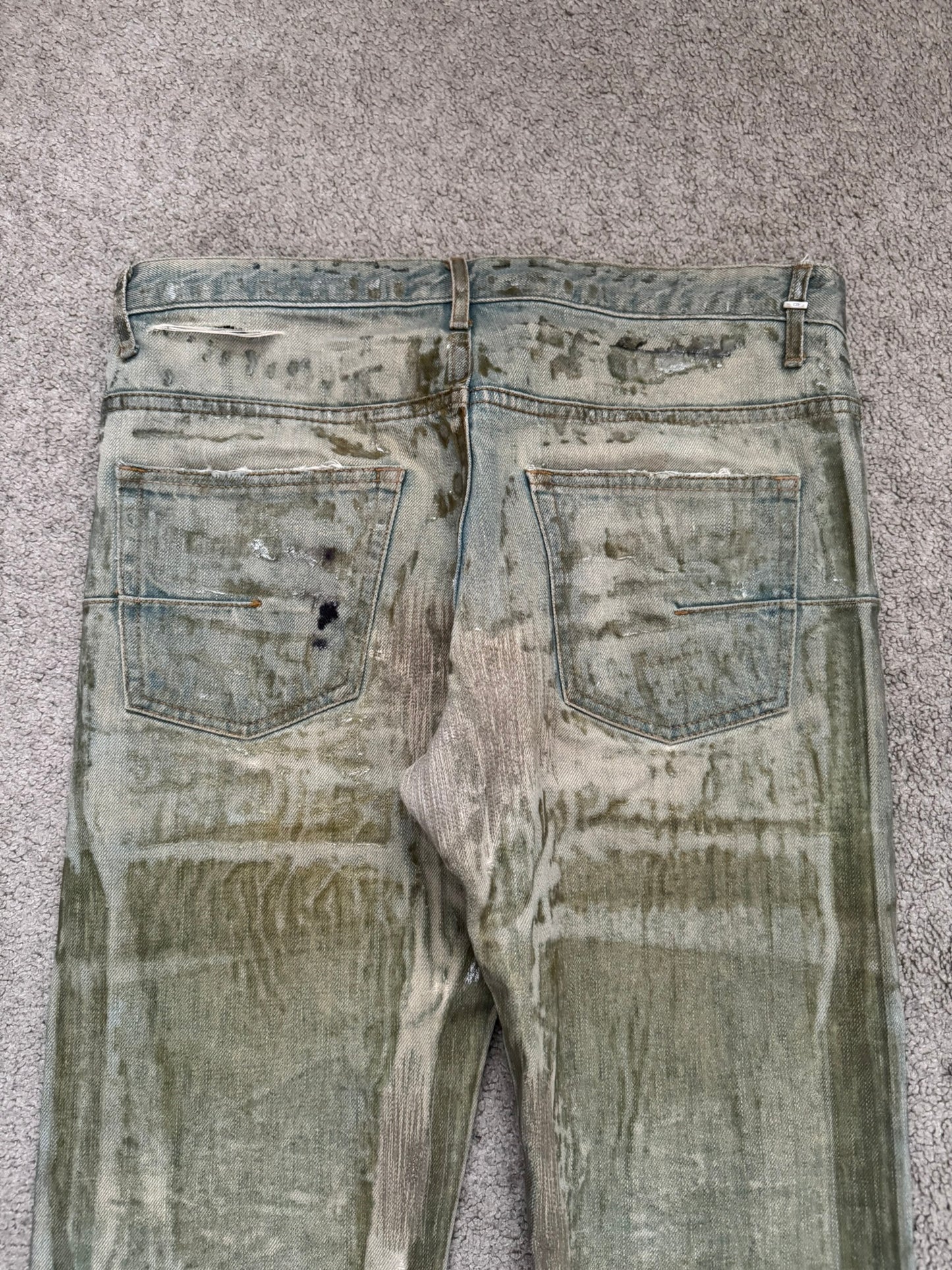 SS04 Dior Homme by Hedi Slimane “Bleu Claire” Waxed Denim Jeans