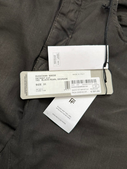 FW23 Rick Owens DRKSHDW Pearl Degrade Detroit Cut Denim Jeans