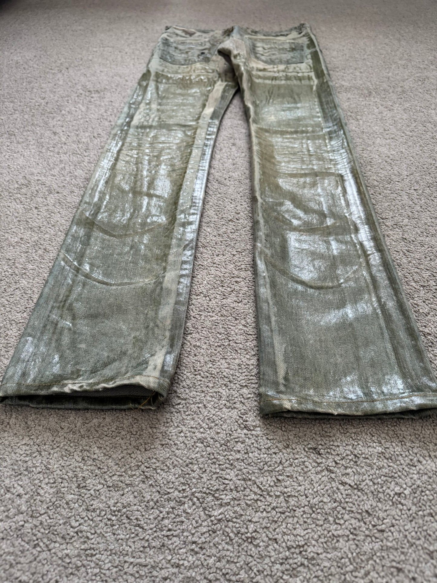 SS04 Dior Homme by Hedi Slimane “Bleu Claire” Waxed Denim Jeans