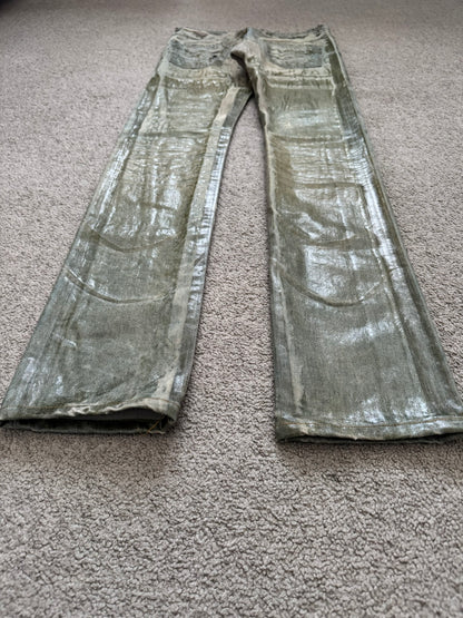 SS04 Dior Homme by Hedi Slimane “Bleu Claire” Waxed Denim Jeans