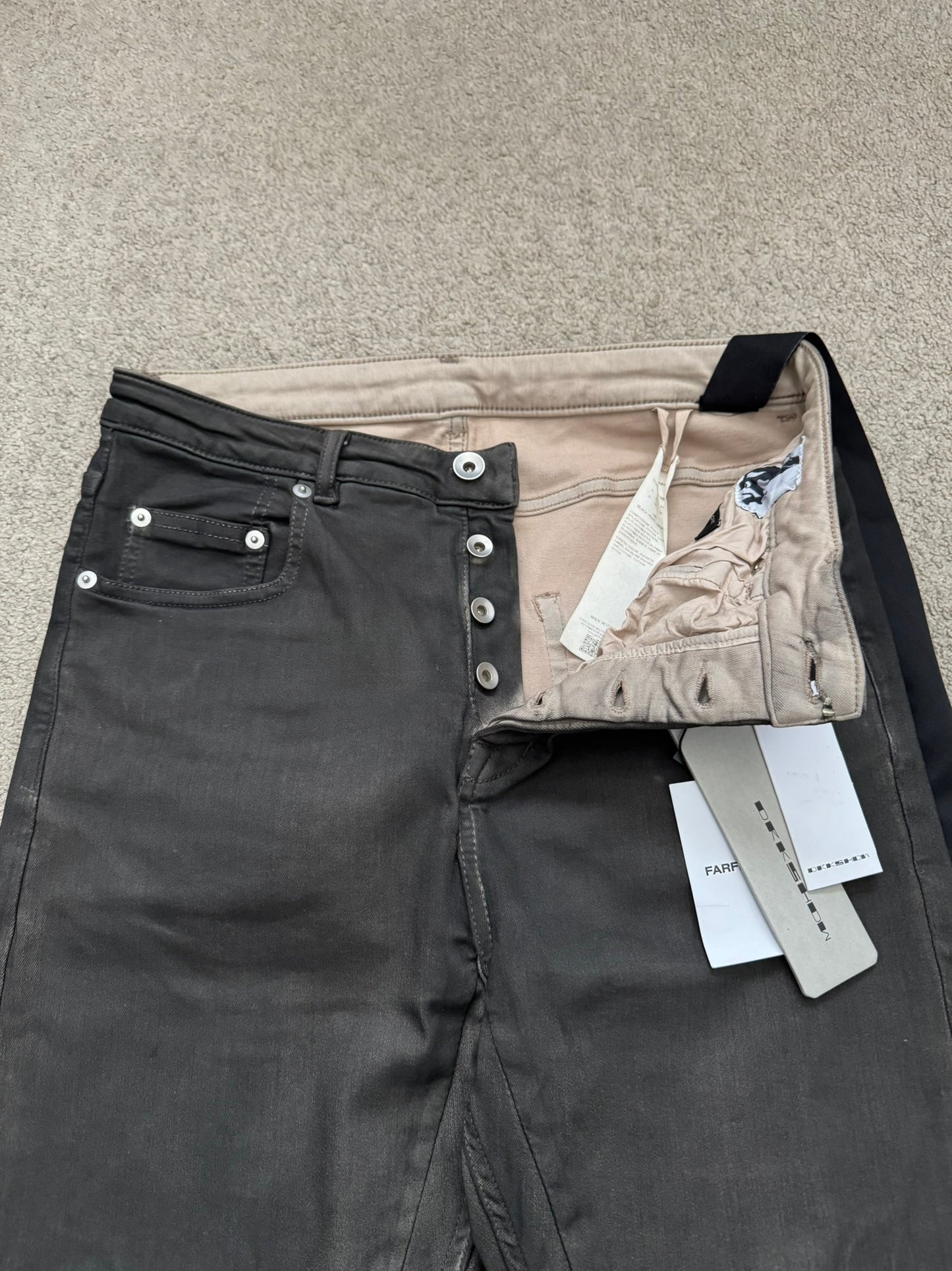 FW23 Rick Owens DRKSHDW Pearl Degrade Detroit Cut Denim Jeans