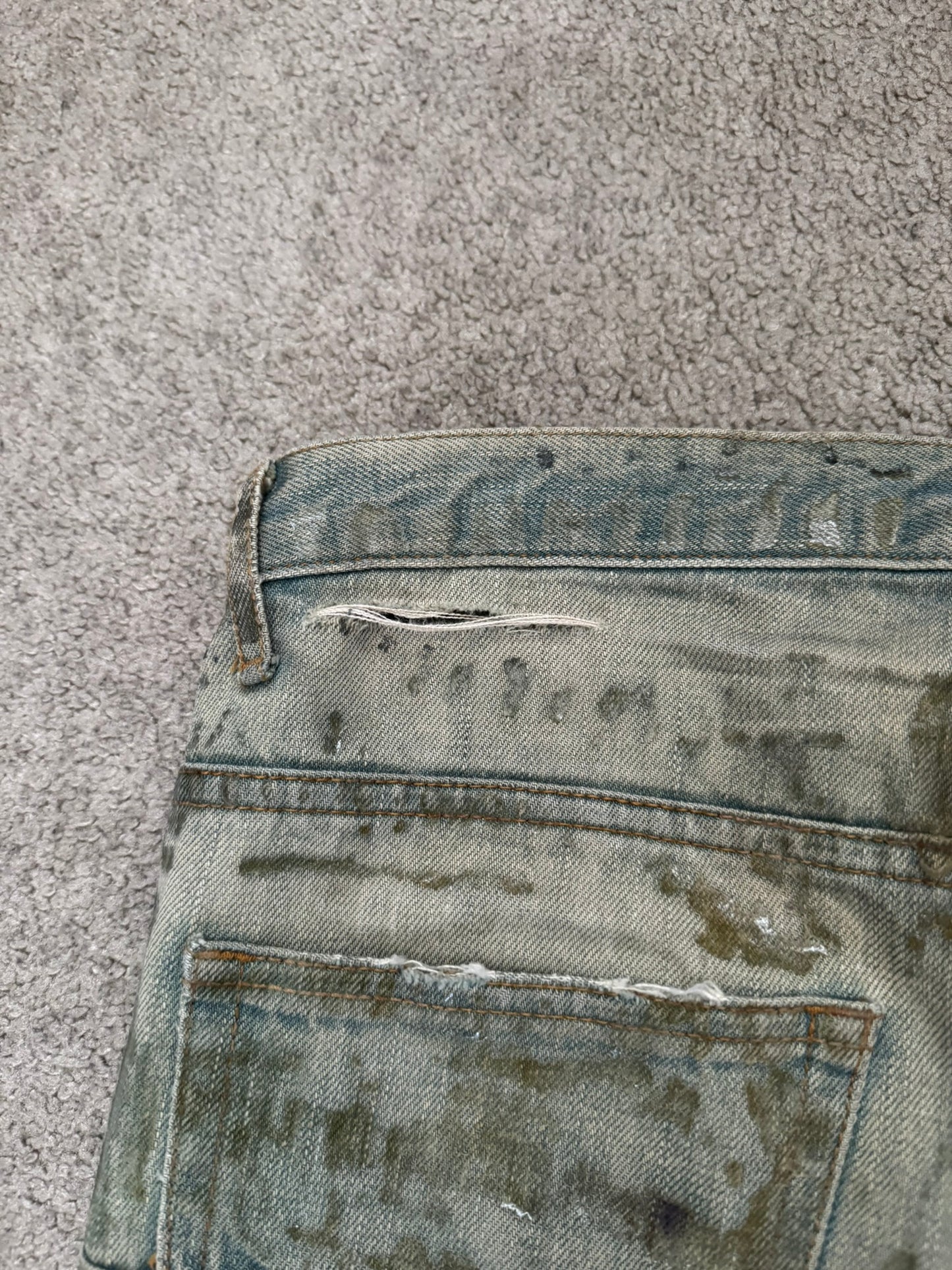 SS04 Dior Homme by Hedi Slimane “Bleu Claire” Waxed Denim Jeans