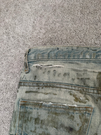 SS04 Dior Homme by Hedi Slimane “Bleu Claire” Waxed Denim Jeans