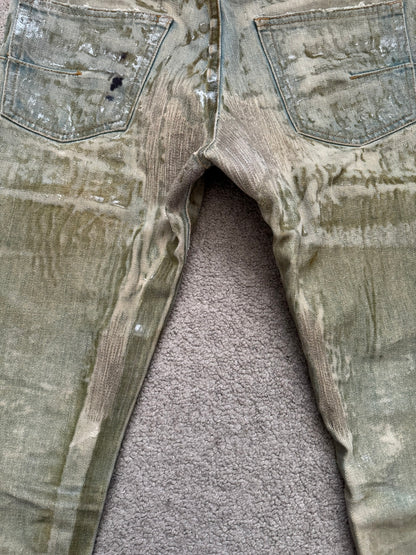 SS04 Dior Homme by Hedi Slimane “Bleu Claire” Waxed Denim Jeans