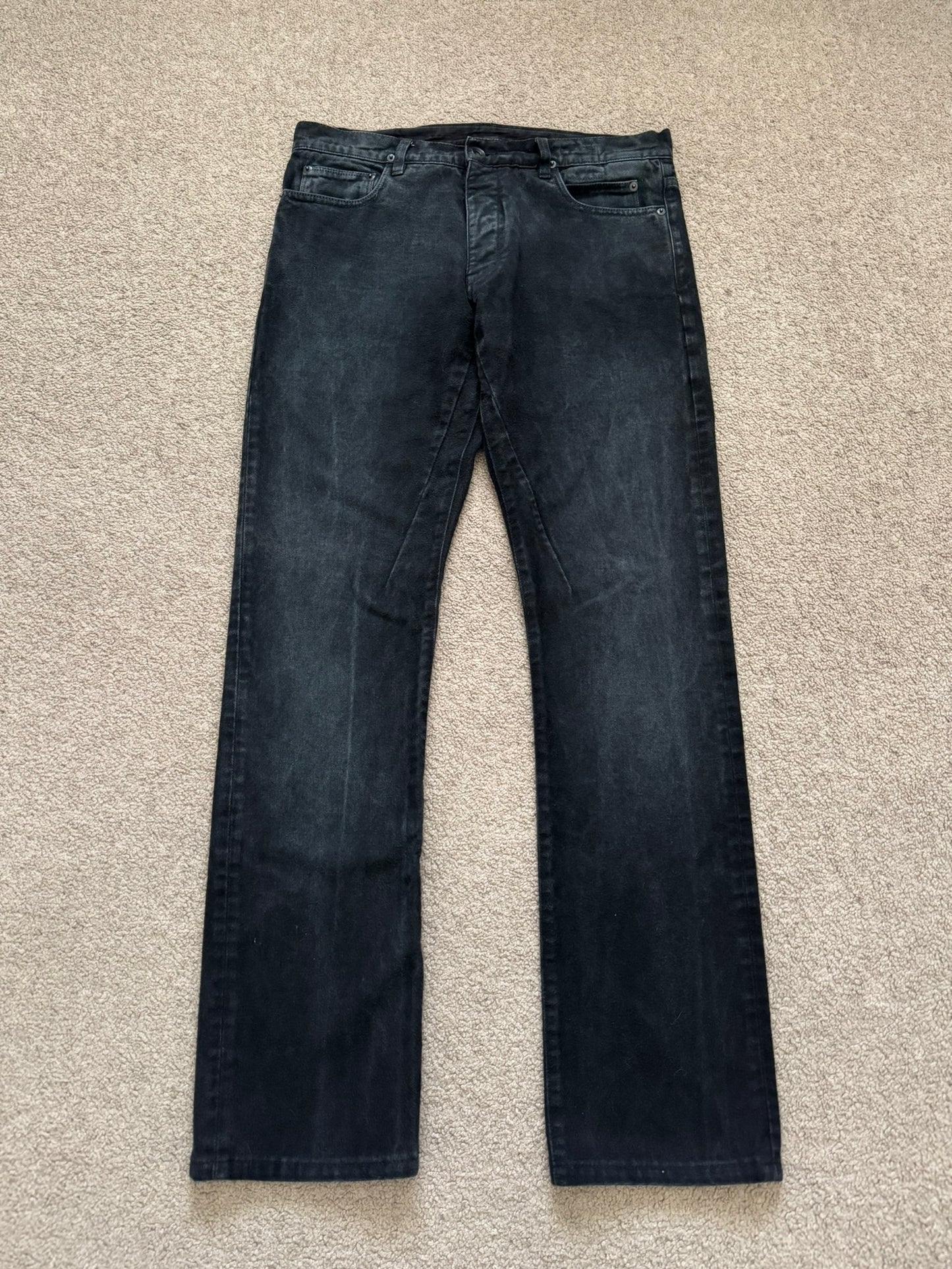 SS11 Rick Owens DRKSHDW Anthem Faded Gradient Detroit Cut Denim Jeans