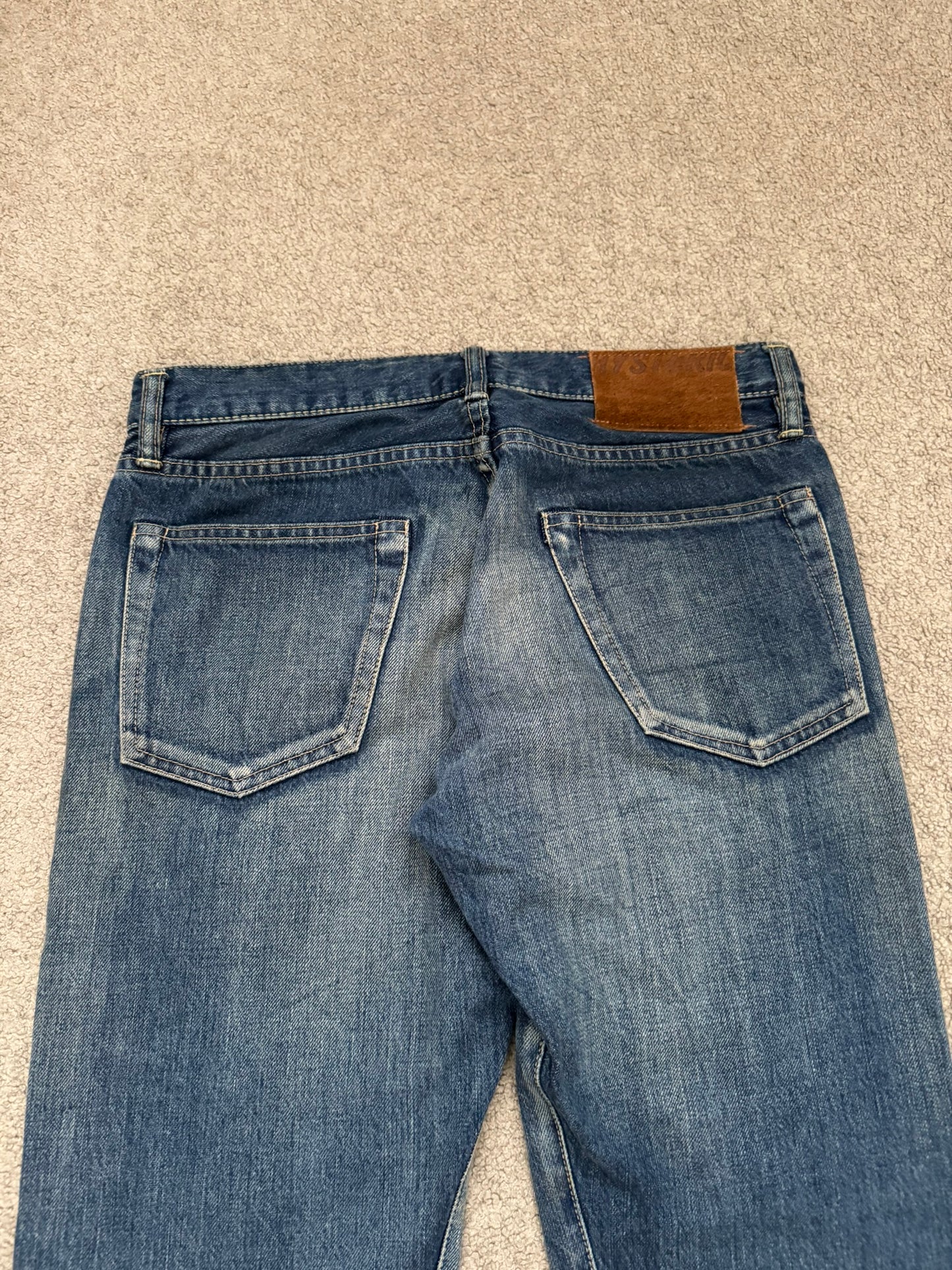Hysteric Glamour Distressed Studded Painted Denim Jeans