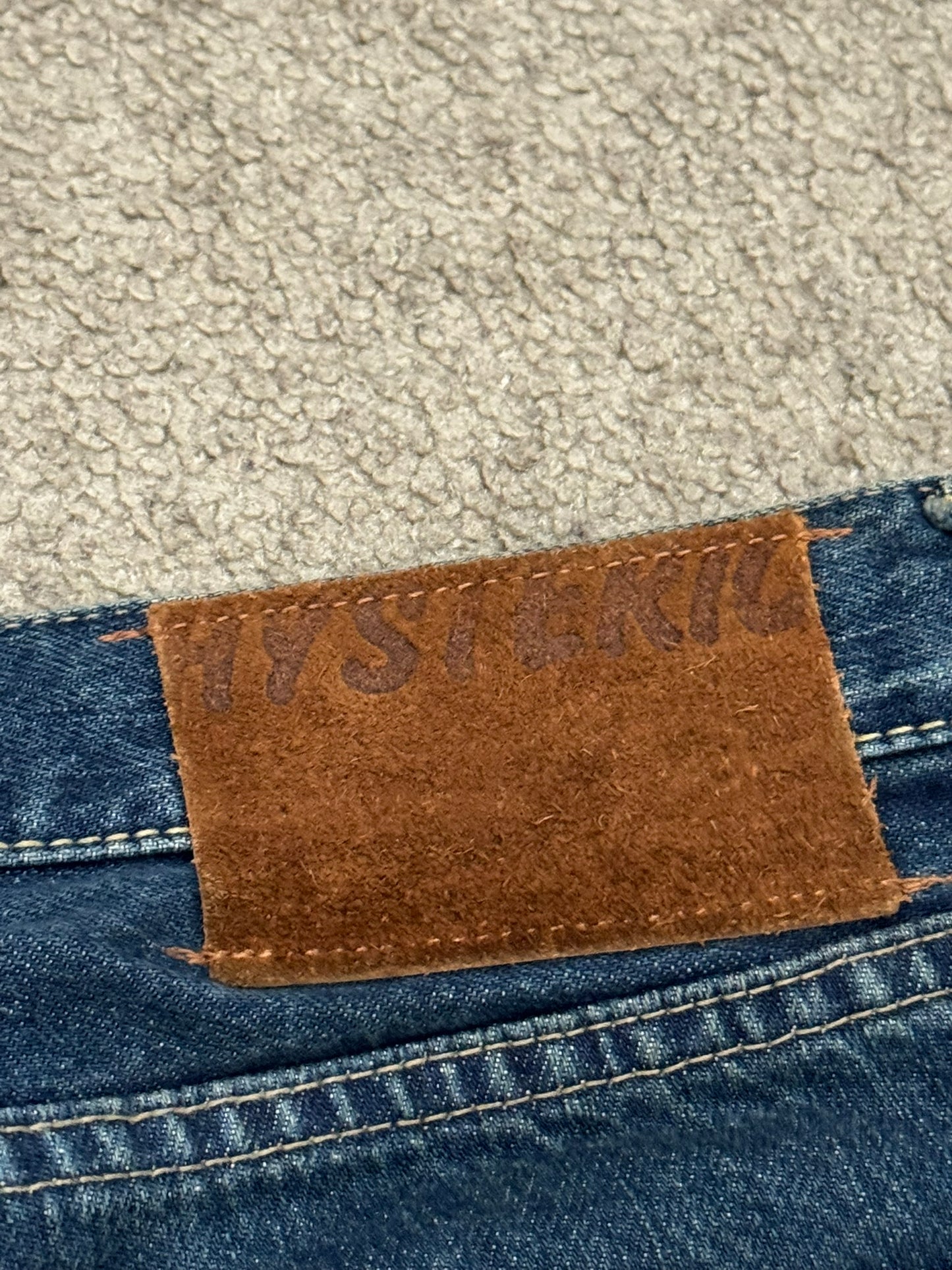 Hysteric Glamour Distressed Studded Painted Denim Jeans