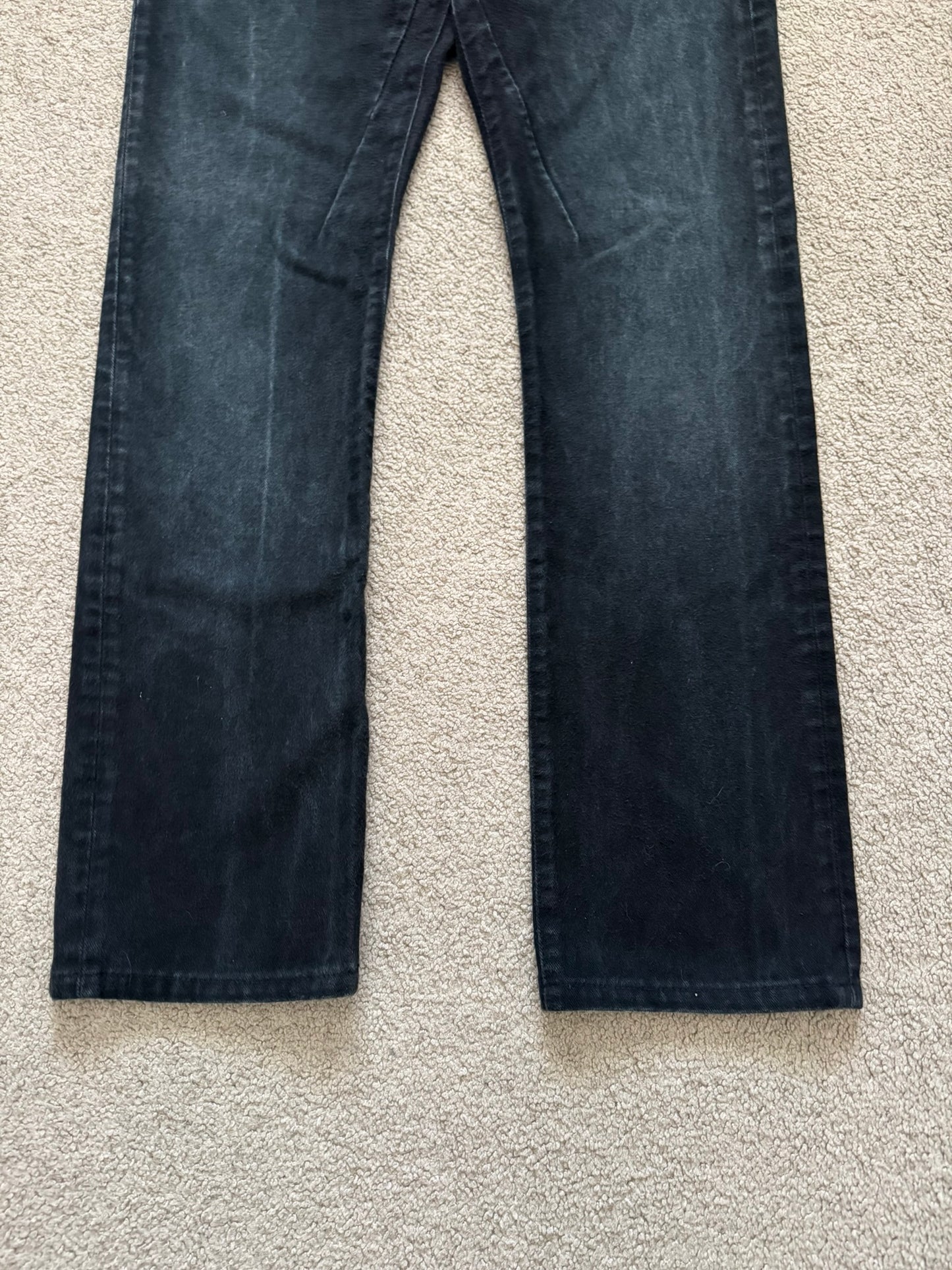 SS11 Rick Owens DRKSHDW Anthem Faded Gradient Detroit Cut Denim Jeans