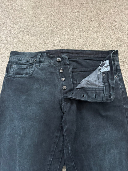 SS11 Rick Owens DRKSHDW Anthem Faded Gradient Detroit Cut Denim Jeans