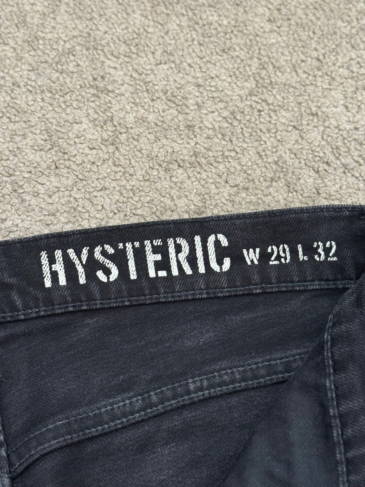 Hysteric Glamour Distressed Patch Studded Black Denim Jeans