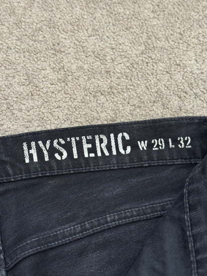 Hysteric Glamour Distressed Patch Studded Black Denim Jeans