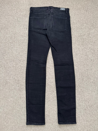 Hysteric Glamour Distressed Patch Studded Black Denim Jeans