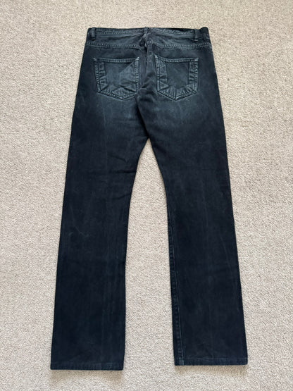 SS11 Rick Owens DRKSHDW Anthem Faded Gradient Detroit Cut Denim Jeans