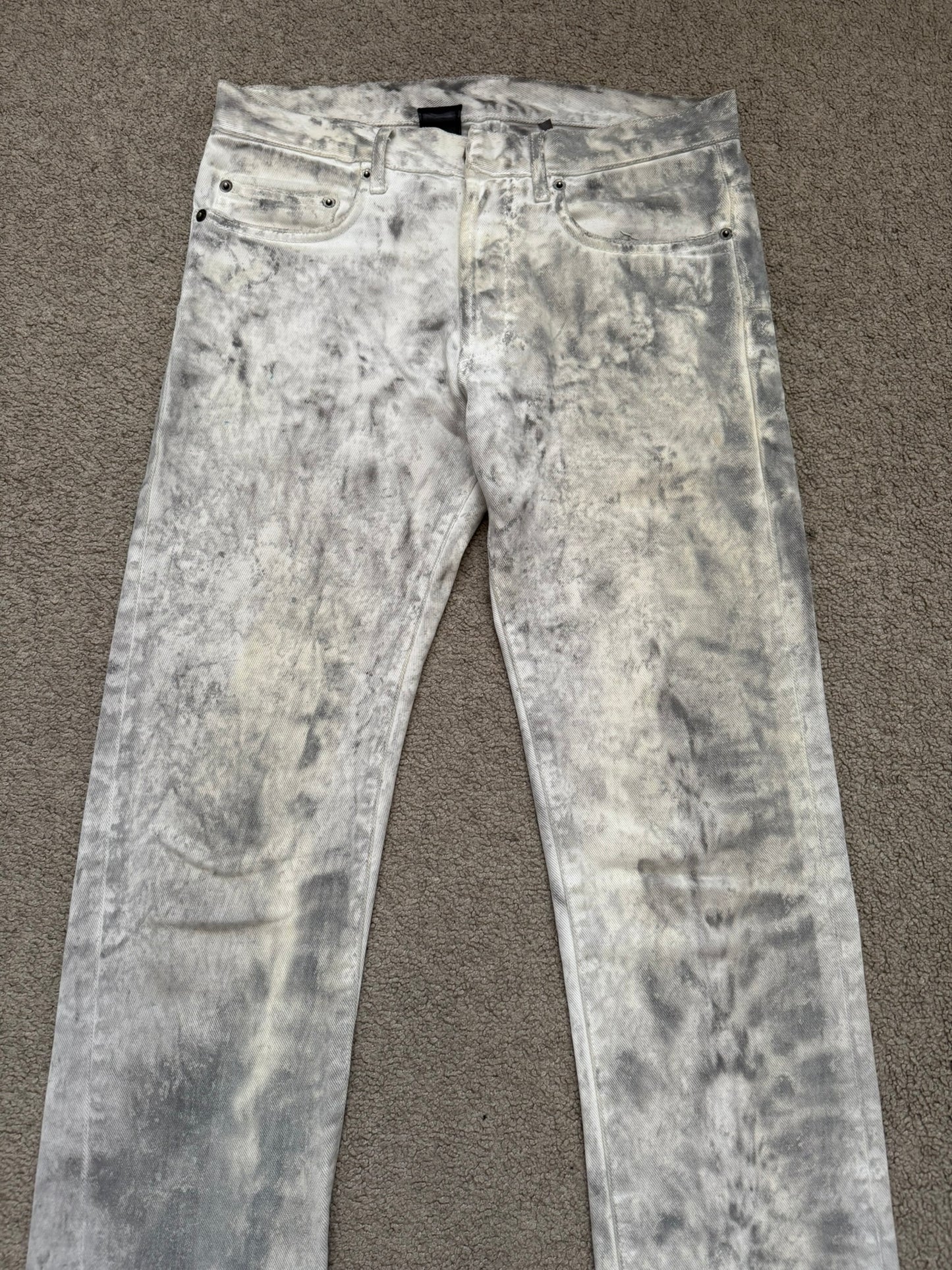 SS06 Dior Homme by Hedi Slimane "Dirty Snow" Denim Jeans