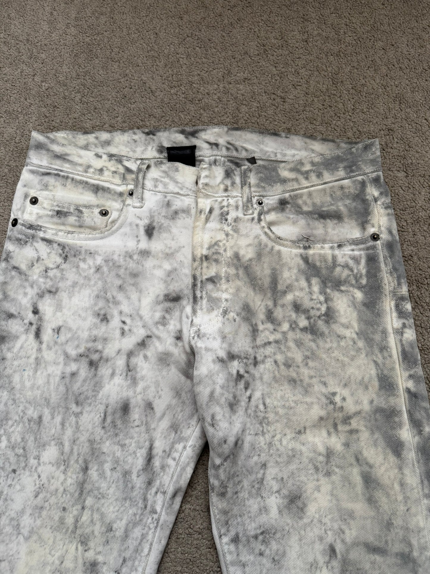 SS06 Dior Homme by Hedi Slimane "Dirty Snow" Denim Jeans