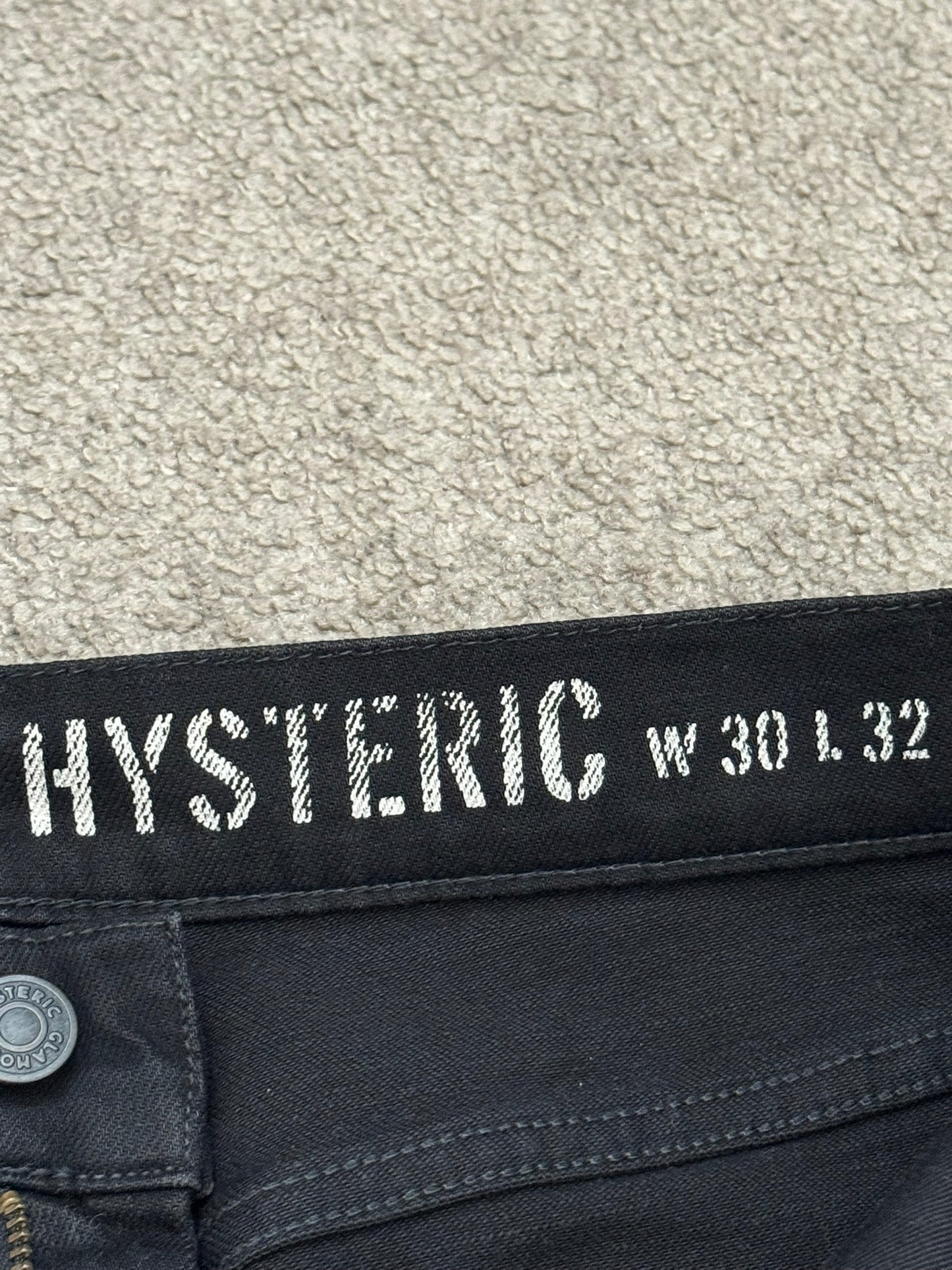 Hysteric Glamour Distressed Patch Studded Black Denim Jeans
