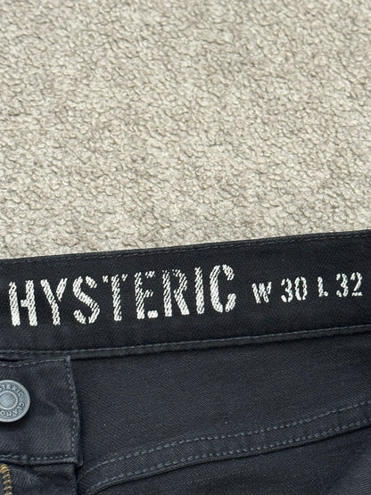 Hysteric Glamour Distressed Patch Studded Black Denim Jeans