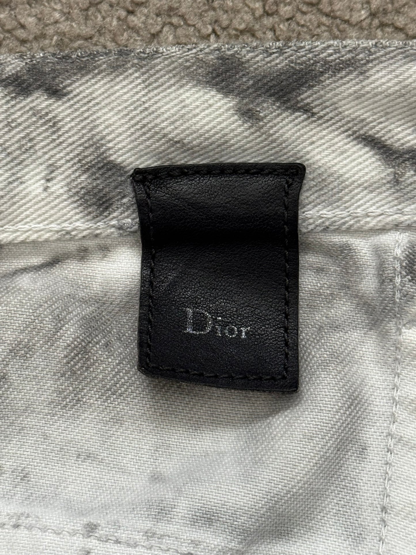 SS06 Dior Homme by Hedi Slimane "Dirty Snow" Denim Jeans