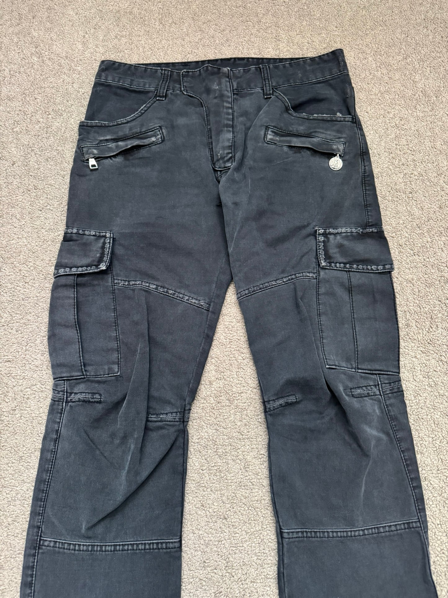 SS11 Balmain by Christophe Decarnin Eagle Coin Biker Cargo Pants