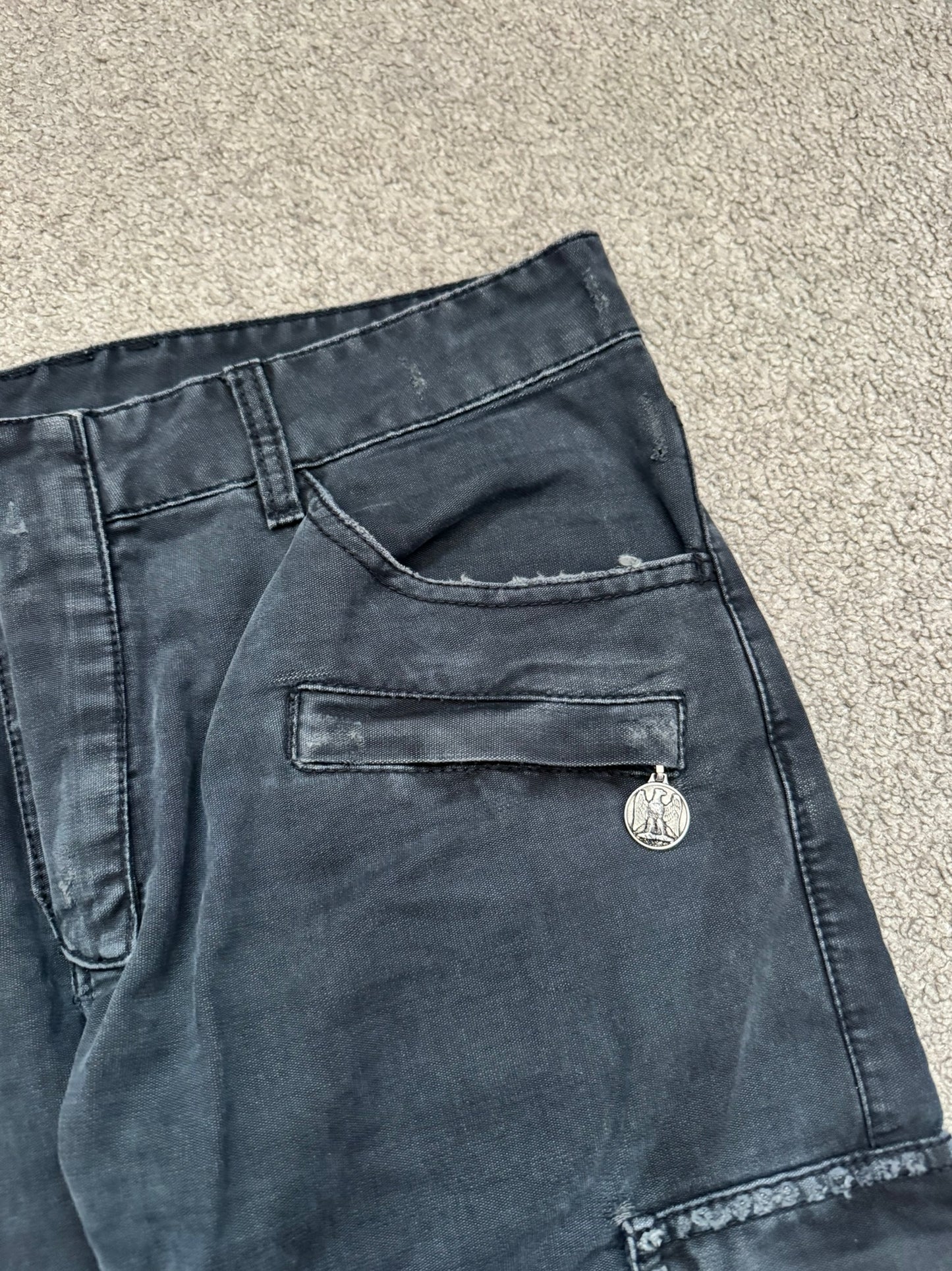 SS11 Balmain by Christophe Decarnin Eagle Coin Biker Cargo Pants