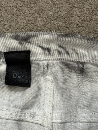 SS06 Dior Homme by Hedi Slimane "Dirty Snow" Denim Jeans