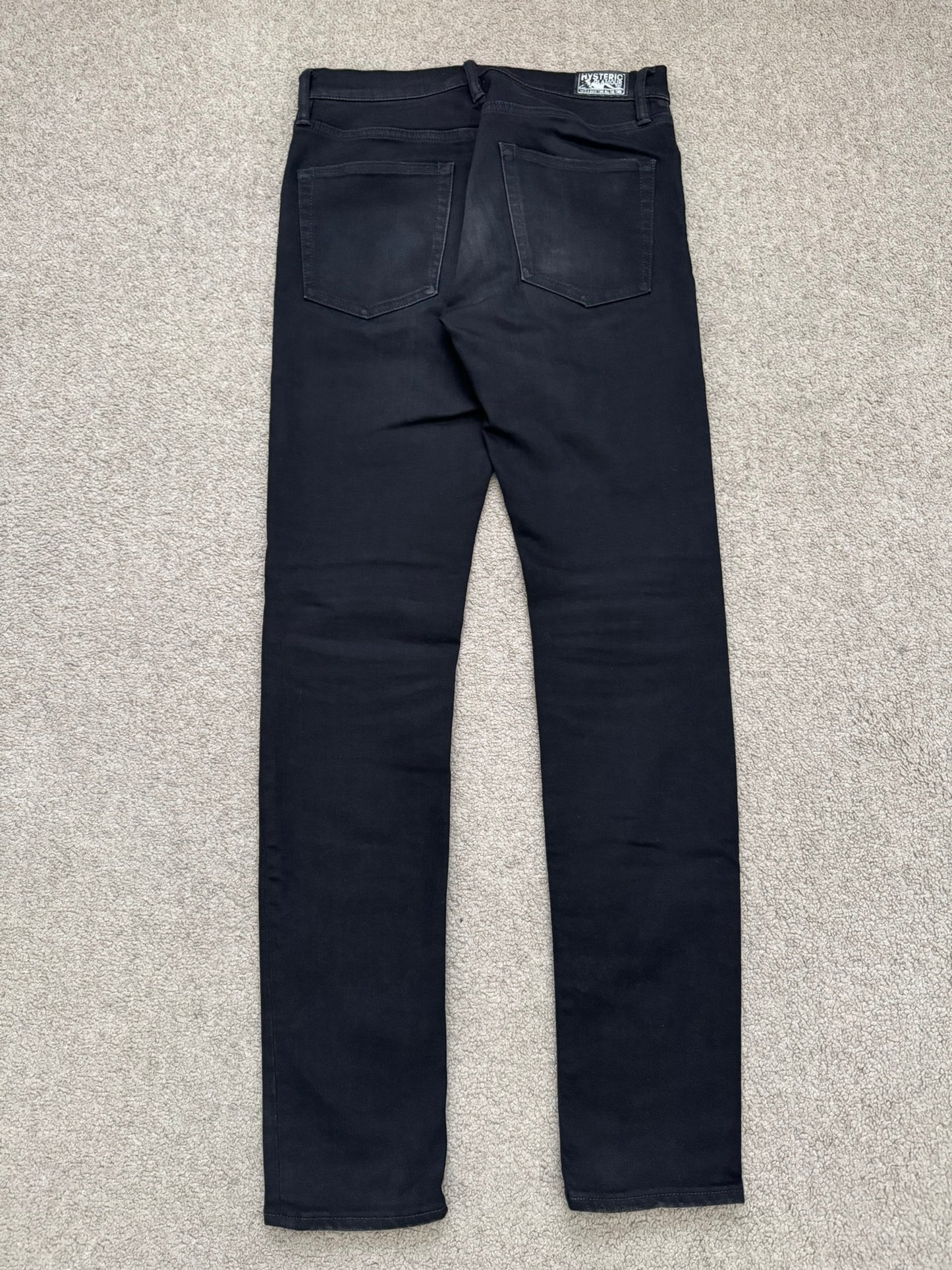 Hysteric Glamour Distressed Patch Studded Black Denim Jeans
