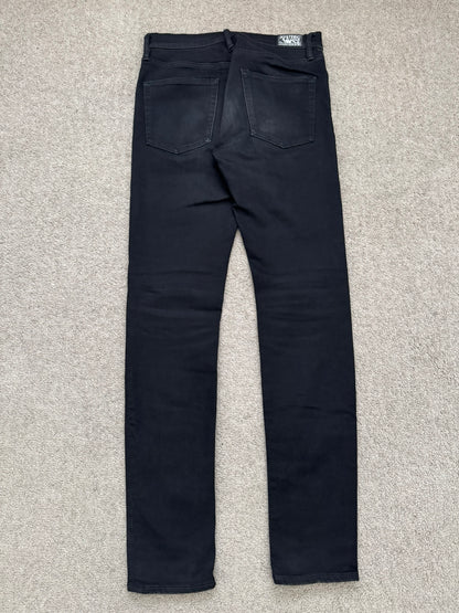 Hysteric Glamour Distressed Patch Studded Black Denim Jeans