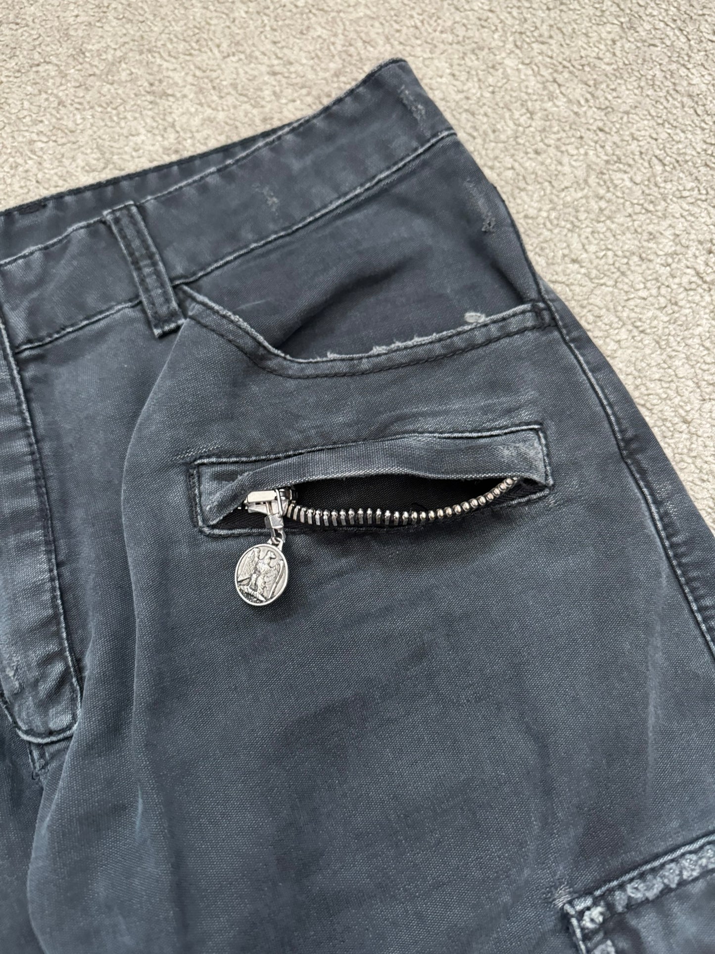 SS11 Balmain by Christophe Decarnin Eagle Coin Biker Cargo Pants
