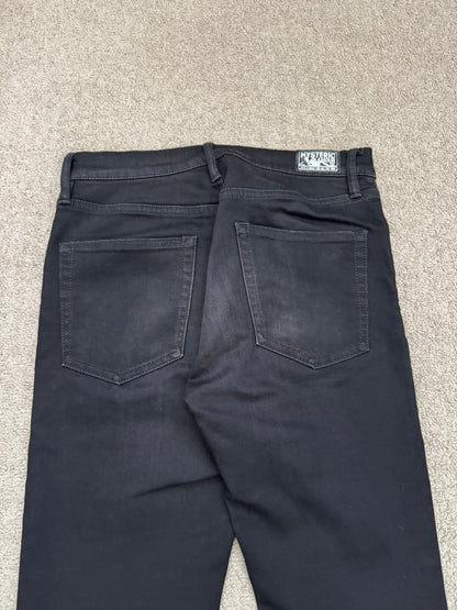 Hysteric Glamour Distressed Patch Studded Black Denim Jeans