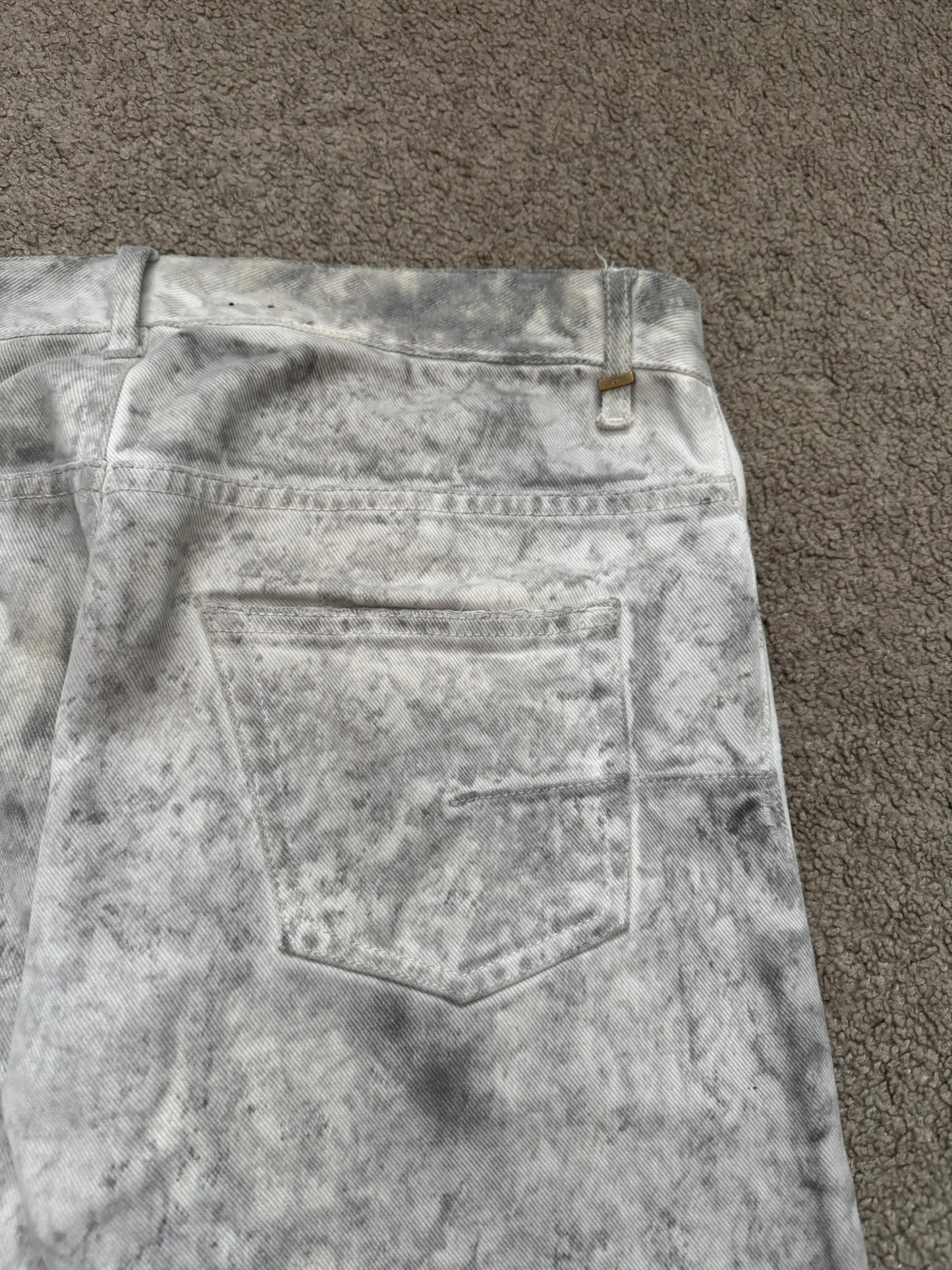 SS06 Dior Homme by Hedi Slimane "Dirty Snow" Denim Jeans