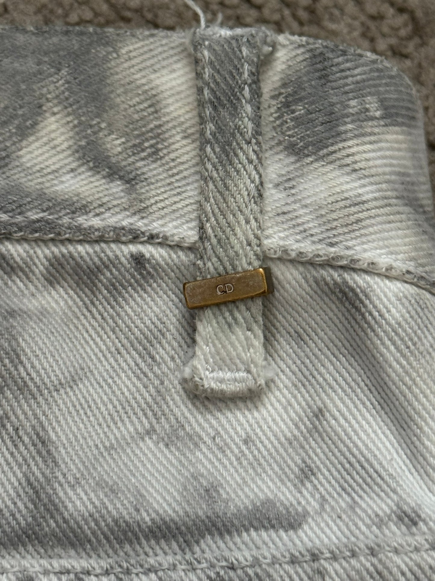 SS06 Dior Homme by Hedi Slimane "Dirty Snow" Denim Jeans