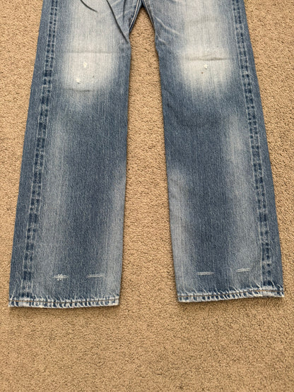 Hysteric Glamour Light Washed Distressed Studded Denim Jeans