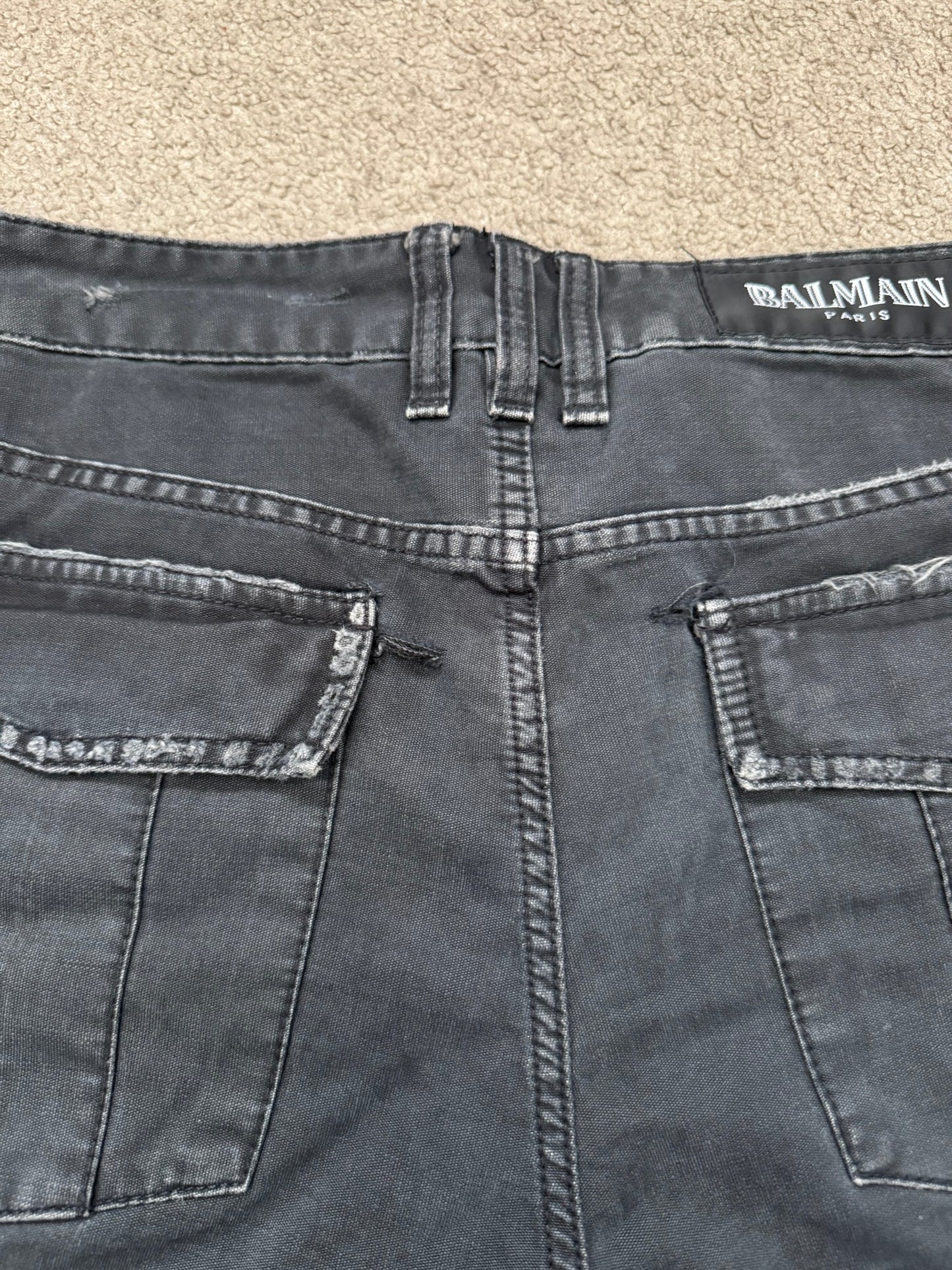 SS11 Balmain by Christophe Decarnin Eagle Coin Biker Cargo Pants