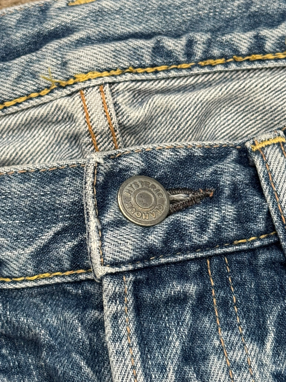 Hysteric Glamour Light Washed Distressed Studded Denim Jeans