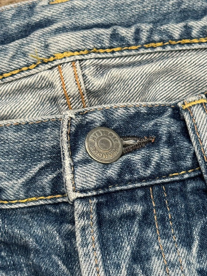 Hysteric Glamour Light Washed Distressed Studded Denim Jeans