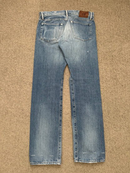 Hysteric Glamour Light Washed Distressed Studded Denim Jeans