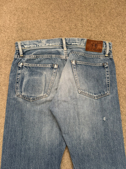 Hysteric Glamour Light Washed Distressed Studded Denim Jeans