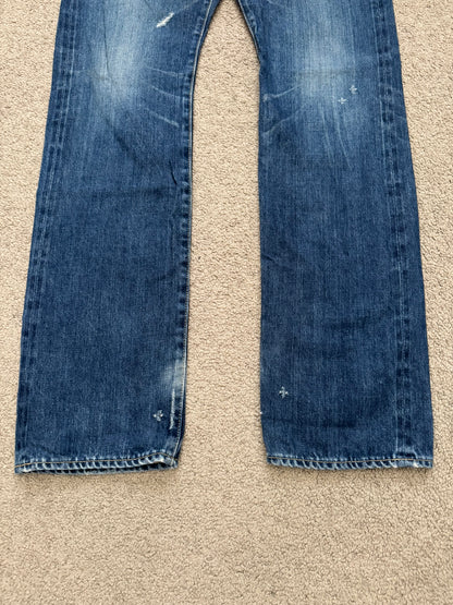 Hysteric Glamour Distressed Studded Selvedge Denim Jeans