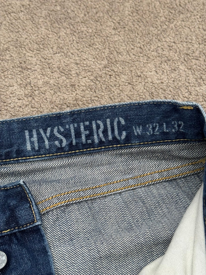 Hysteric Glamour Distressed Studded Selvedge Denim Jeans