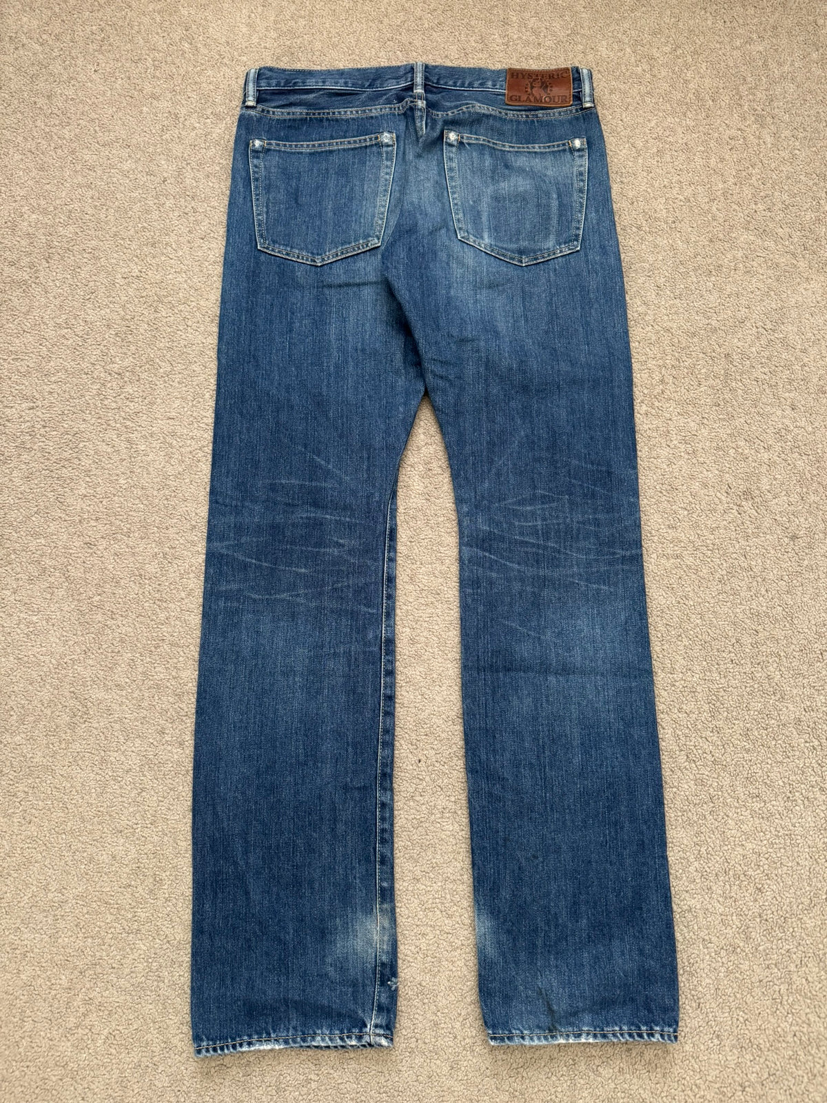Hysteric Glamour Distressed Studded Selvedge Denim Jeans