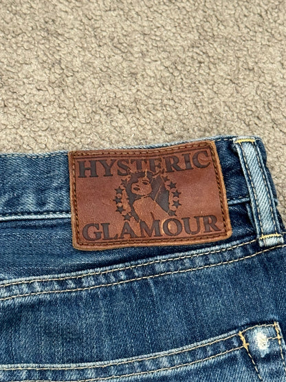 Hysteric Glamour Distressed Studded Selvedge Denim Jeans