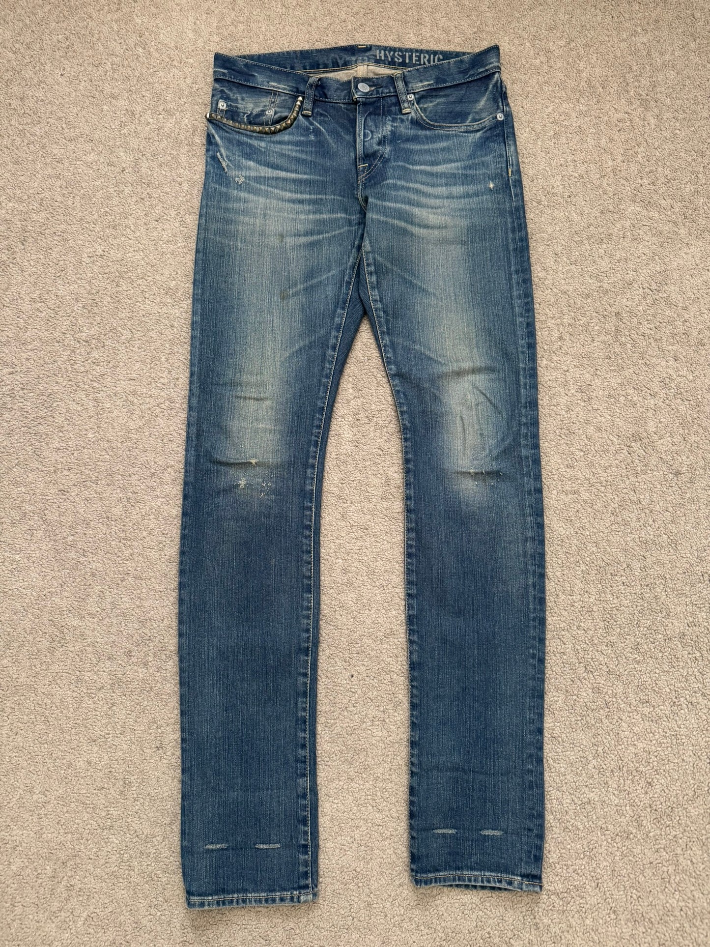 Hysteric Glamour Distressed Studded Denim Jeans