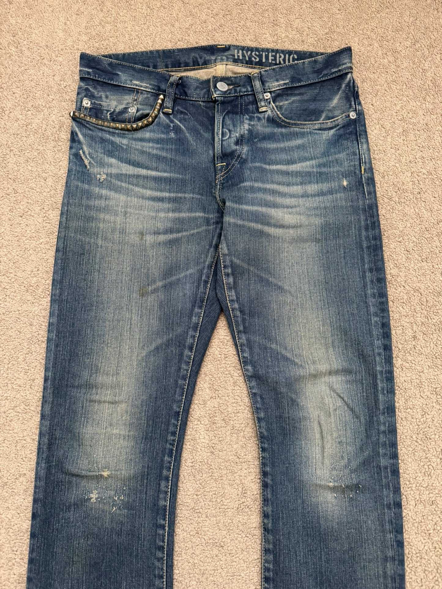Hysteric Glamour Distressed Studded Denim Jeans