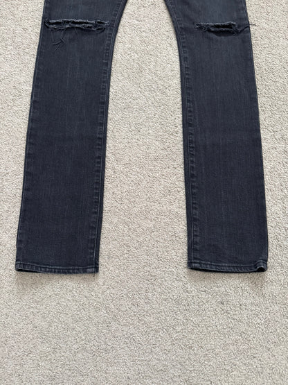 FW14 Saint Laurent by Hedi Slimane Knee Slit D02 Denim Jeans