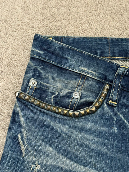 Hysteric Glamour Distressed Studded Denim Jeans