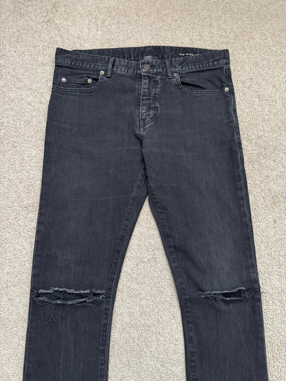 FW14 Saint Laurent by Hedi Slimane Knee Slit D02 Denim Jeans